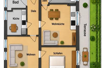 Wohnung Wuppertal Gemarkung Langerfeld - 3 Zimmer, 76 m&sup2;, 179.000&euro; | Angebot:27534046