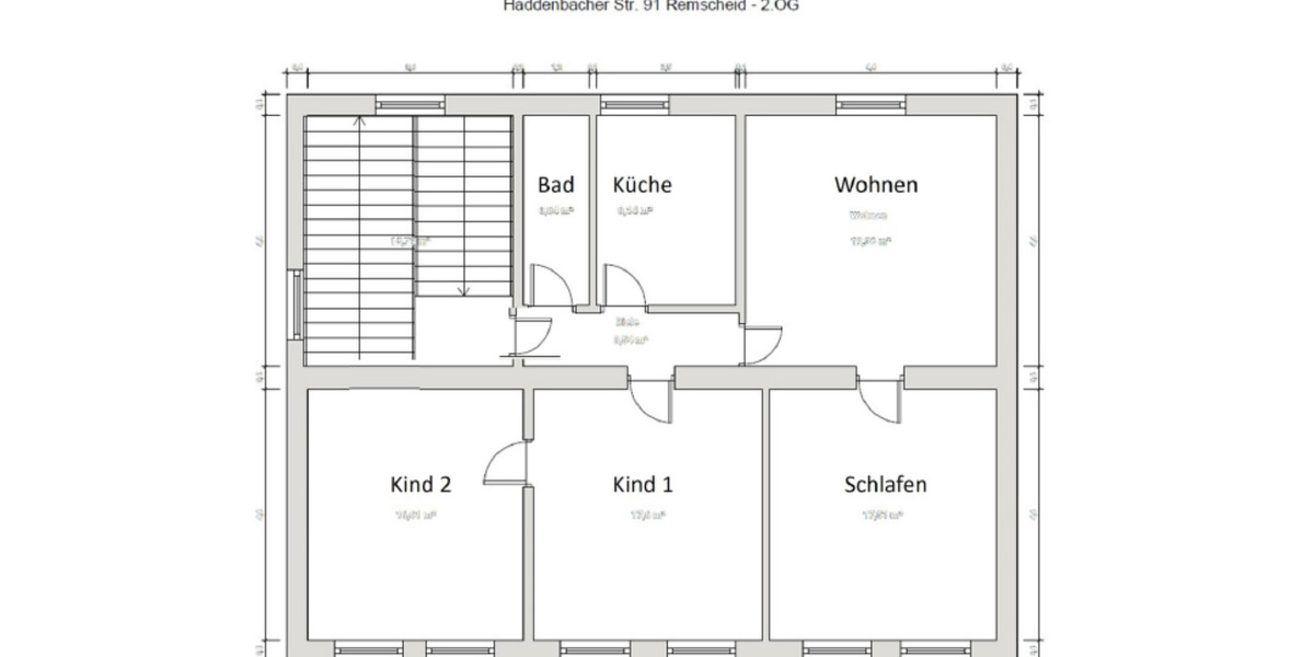 Etagenwohnung Remscheid Lüttringhausen - 4 Zimmer, 87 m&sup2;, 550&euro; | Angebot:25125551