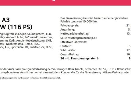 Audi A3 53.996 km 21.889 &euro; Wuppertal 42109