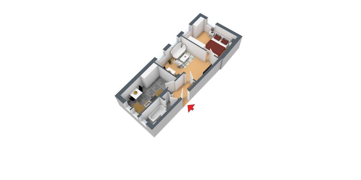 Etagenwohnung Wuppertal Gemarkung Elberfeld - 2 Zimmer, 59 m&sup2;, 519&euro; | Angebot:25323287