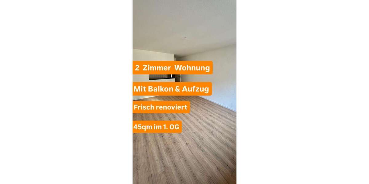 Etagenwohnung Wuppertal Unterbarmen - 2 Zimmer, 45 m&sup2;, 500&euro; | Angebot:26100189