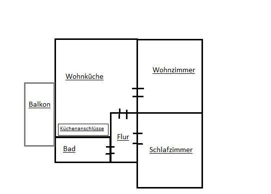 Erdgeschoßwohnung Düsseldorf Stadtbezirk 9 - 2 Zimmer, 54 m&sup2;, 642&euro; | Angebot:25960389