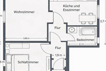 Wohnung Essen Stadtbezirk III - 2 Zimmer, 47 m&sup2;, 650&euro; | Angebot:26025021