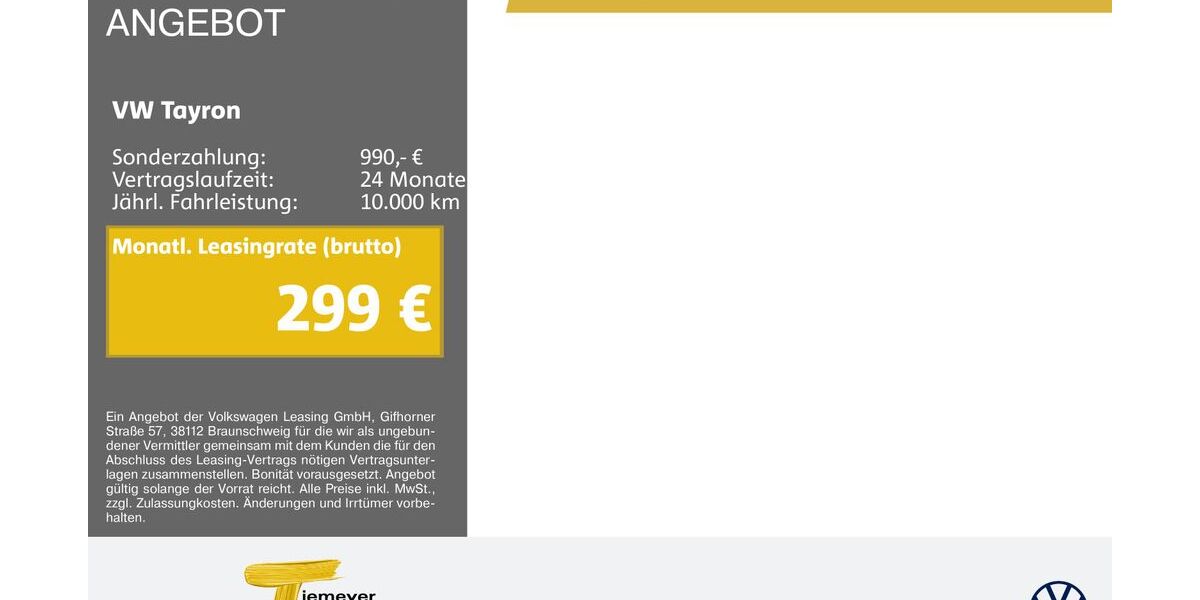 VW Tayron 25.610 km 35.470 &euro; Bochum 44892