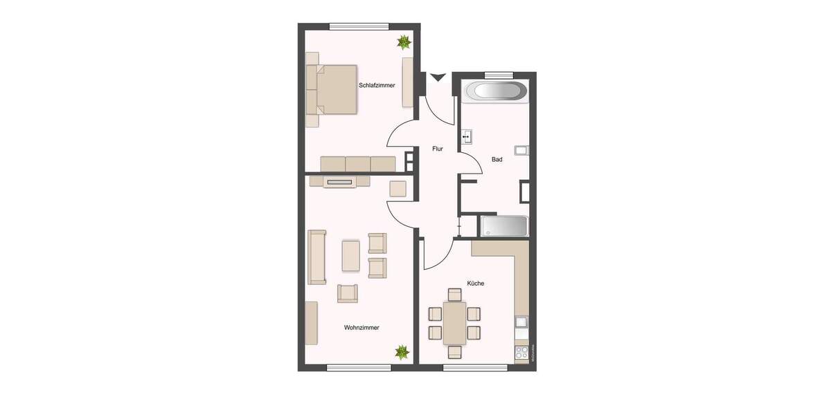 Etagenwohnung Wuppertal Barmen - 2 Zimmer, 68 m&sup2;, 169.000&euro; | Angebot:25735222