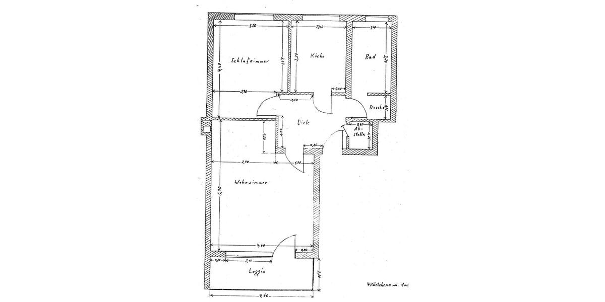 Etagenwohnung Remscheid Lüttringhausen - 2 Zimmer, 66 m&sup2;, 158.000&euro; | Angebot:26614311