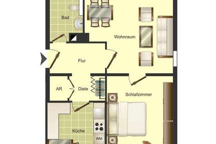 Wohnung Remscheid Gemarkung Bergisch Born - 3 Zimmer, 69 m&sup2;, 519&euro; | Angebot:26492275