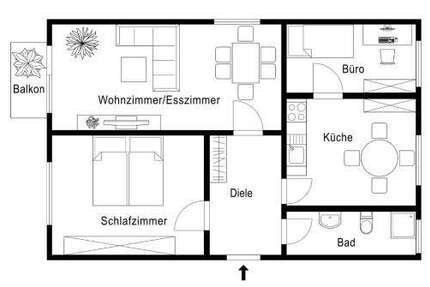 Wohnung Solingen Solingen-Mitte - 3 Zimmer, 60 m&sup2;, 600&euro; | Angebot:25435427