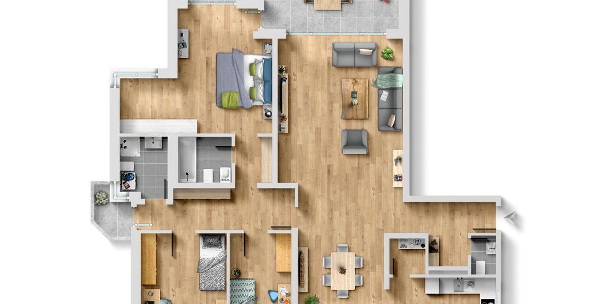 Etagenwohnung Düsseldorf Stadtbezirk 6 - 4 Zimmer, 160 m&sup2;, 2.690&euro; | Angebot:26634604