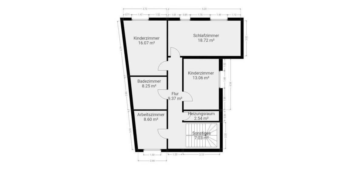 Etagenwohnung Bochum Gerthe - 7 Zimmer, 172 m&sup2;, 400.000&euro; | Angebot:25815148