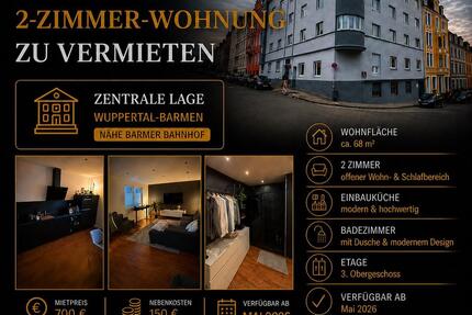 Wohnung Wuppertal Lichtenplatz - 2 Zimmer, 68 m&sup2;, 700&euro; | Angebot:26546145