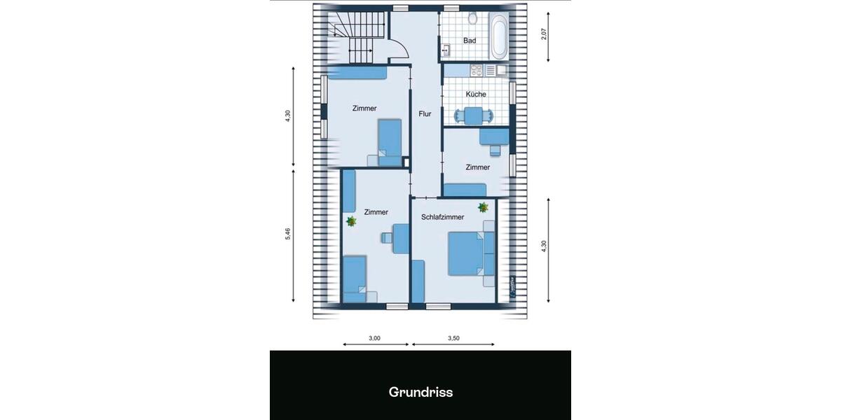 Dachgeschoßwohnung Velbert Velbert-Mitte - 3.5 Zimmer, 70 m&sup2;, 850&euro; | Angebot:26577484