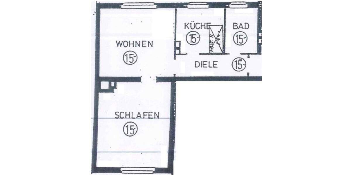 Etagenwohnung Düsseldorf Flingern Nord - 2 Zimmer, 55 m&sup2;, 255.000&euro; | Angebot:25772304