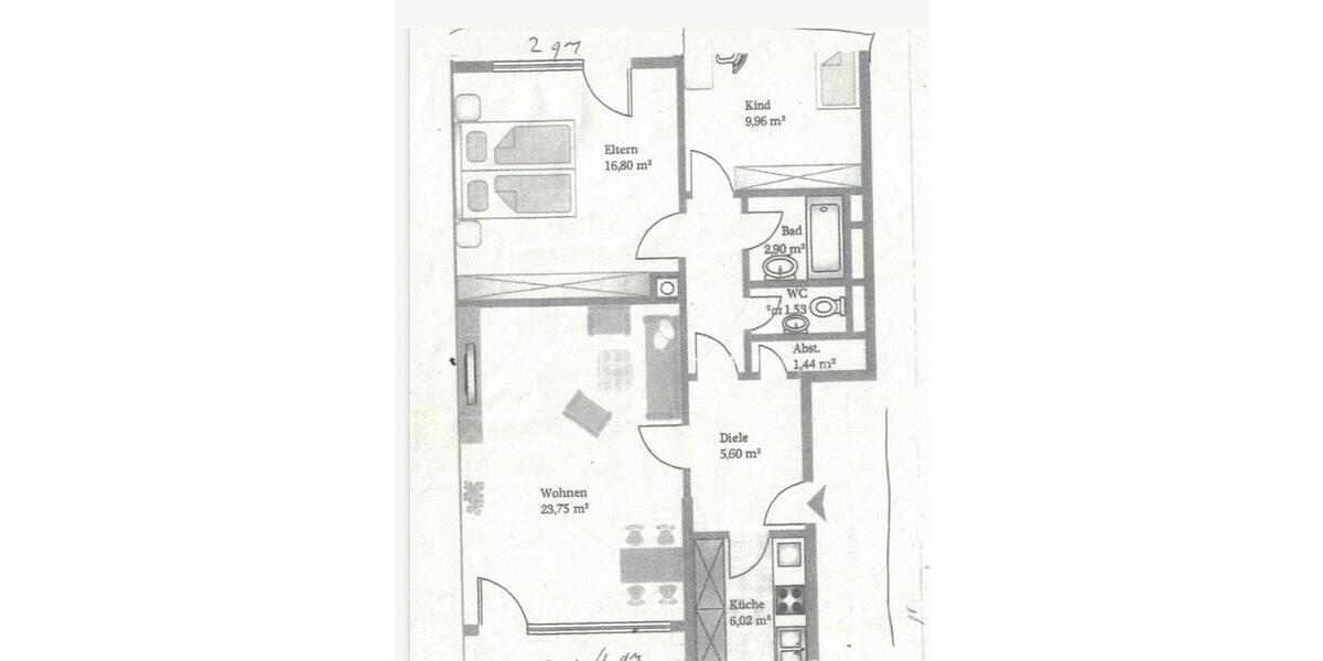 Etagenwohnung Solingen Mitte - 3 Zimmer, 80 m&sup2;, 160.000&euro; | Angebot:25258772