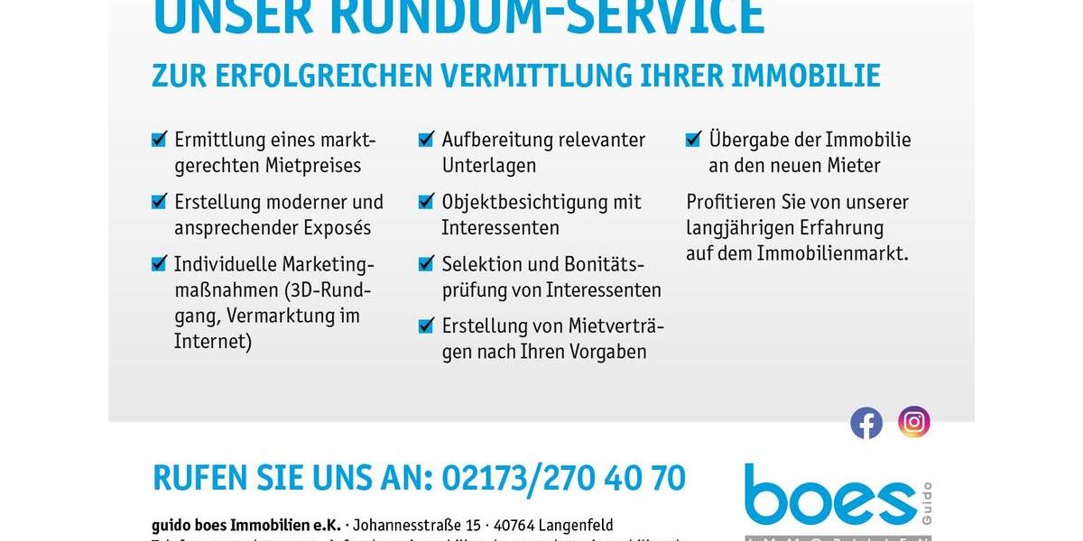Dachgeschoßwohnung Langenfeld (Rheinland) - 2 Zimmer, 76 m&sup2;, 975&euro; | Angebot:26565252