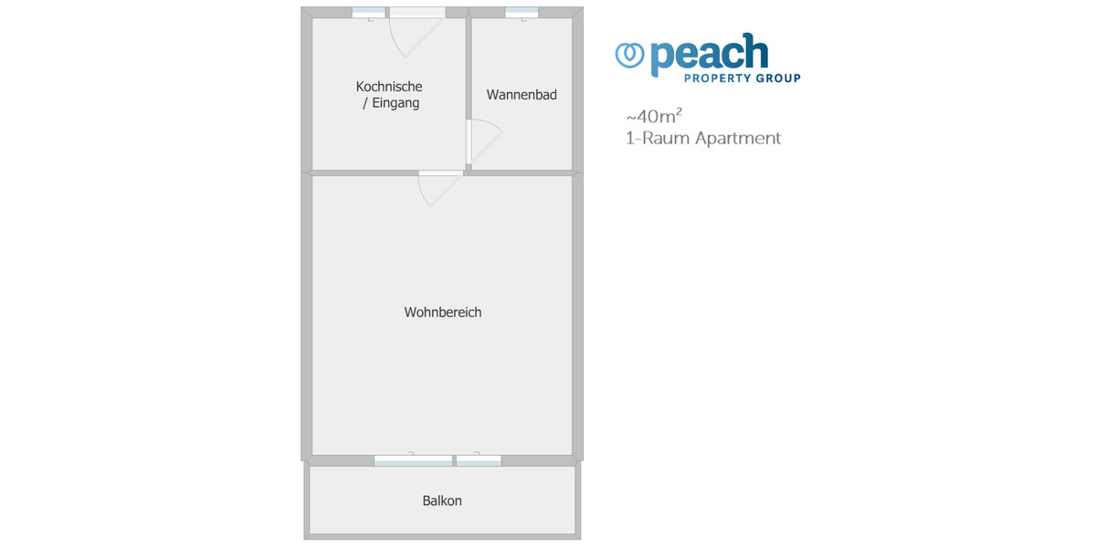 Etagenwohnung Essen Stadtbezirk III - 2 Zimmer, 40 m&sup2;, 399&euro; | Angebot:24810383