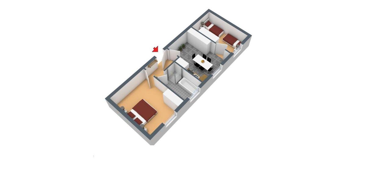 Etagenwohnung Wuppertal Gemarkung Vohwinkel - 2 Zimmer, 50 m&sup2;, 519&euro; | Angebot:26633927