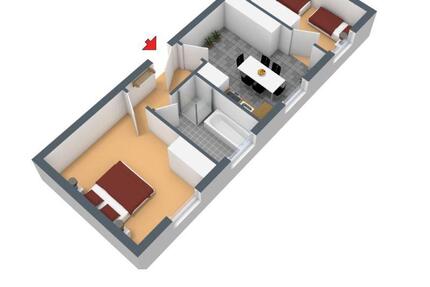 Wohnung Wuppertal Gemarkung Vohwinkel - 2 Zimmer, 50 m&sup2;, 519&euro; | Angebot:26633927