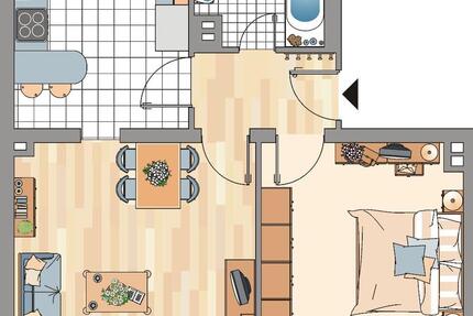 Wohnung Essen Stadtbezirk III - 2 Zimmer, 51 m&sup2;, 499&euro; | Angebot:26041769