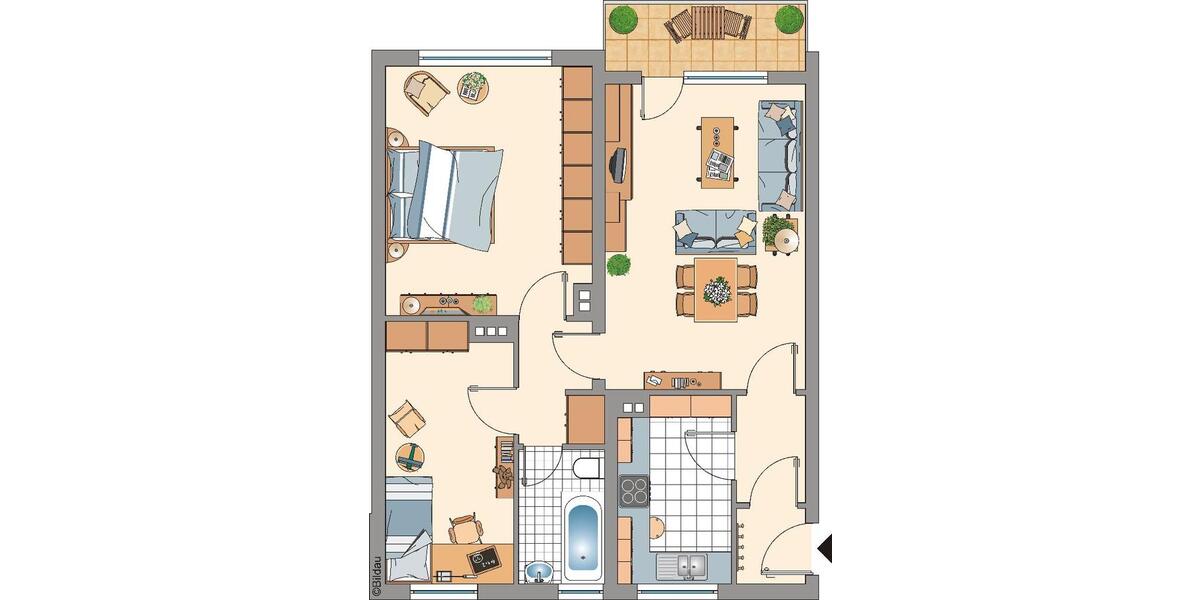 Etagenwohnung Remscheid Lüttringhausen - 3 Zimmer, 69 m&sup2;, 549&euro; | Angebot:26512632