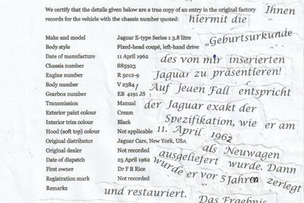 Jaguar E-Type 79.142 km 144.500 &euro; Mettmann 40822
