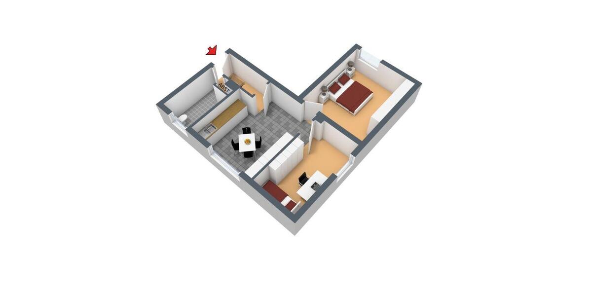 Etagenwohnung Wuppertal Gemarkung Vohwinkel - 2 Zimmer, 51 m&sup2;, 489&euro; | Angebot:25648665