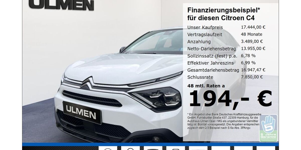 Citroen C4 33.040 km 17.444 &euro; Düsseldorf 40231