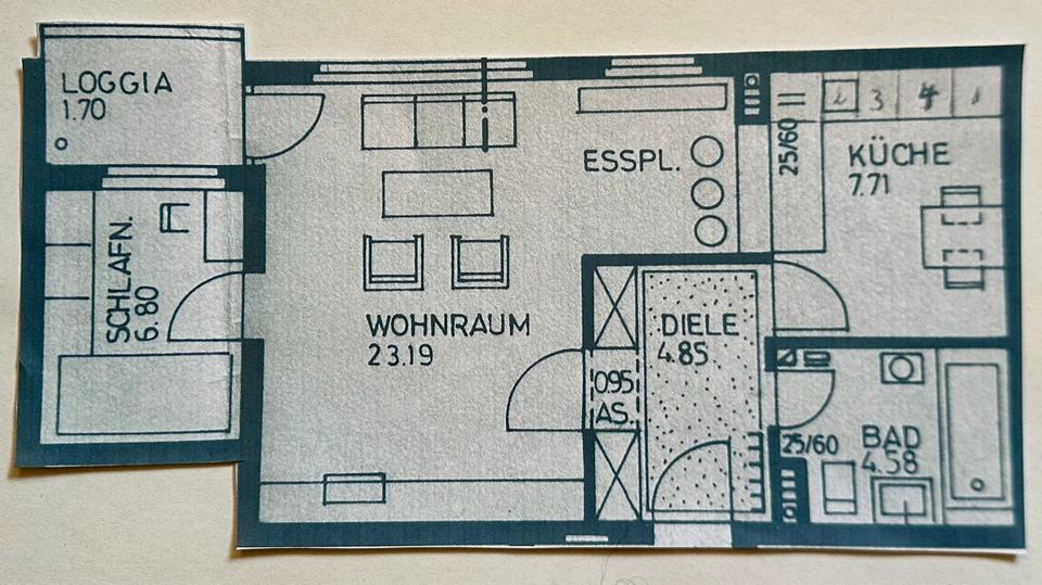 Etagenwohnung Remscheid Remscheid-Süd - 2 Zimmer, 50 m&sup2;, 234&euro; | Angebot:26516456