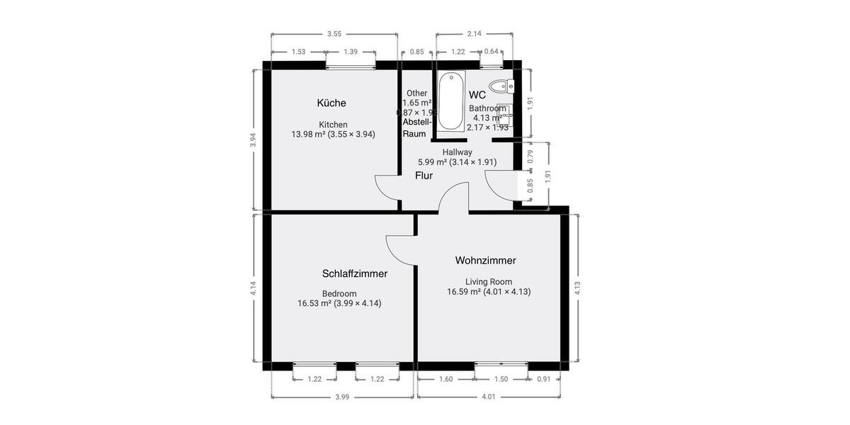 Etagenwohnung Herne Altenhöfen - 2.5 Zimmer, 59 m&sup2;, 680&euro; | Angebot:26535244