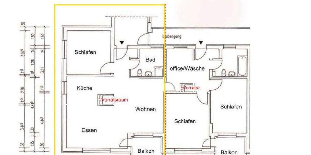 Etagenwohnung Düsseldorf Benrath - 2 Zimmer, 61 m&sup2;, 265.000&euro; | Angebot:25657540