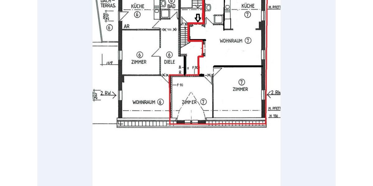Dachgeschoßwohnung Gelsenkirchen Ückendorf - 3.5 Zimmer, 95 m&sup2;, 650&euro; | Angebot:26535417