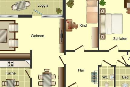 Wohnung Düsseldorf Stadtbezirk 10 - 3 Zimmer, 84 m&sup2;, 839&euro; | Angebot:25901449