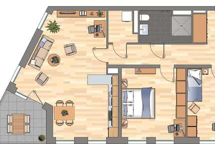 Wohnung Essen Südviertel - 3 Zimmer, 89 m&sup2;, 1.119&euro; | Angebot:26098343