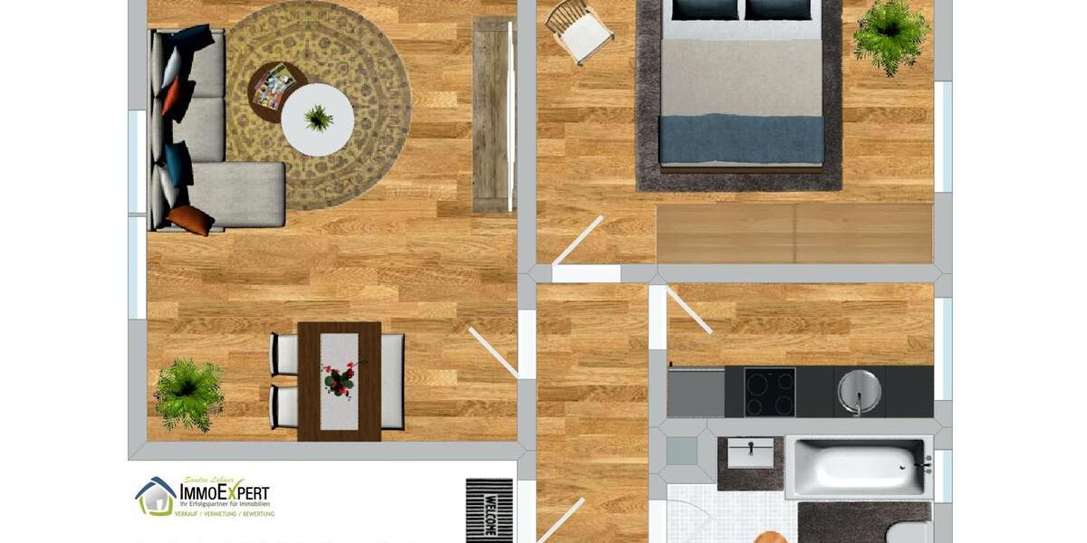 Erdgeschoßwohnung Essen Stadtbezirk III - 2 Zimmer, 44 m&sup2;, 320&euro; | Angebot:26496277
