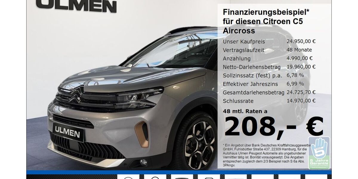 Citroen C5 Aircross 13.307 km 24.950 &euro; Düsseldorf 40233