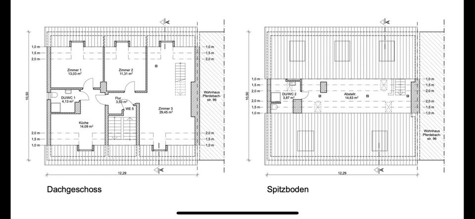 Dachgeschoßwohnung Bochum Bochum-Mitte - 3.5 Zimmer, 74 m&sup2;, 670&euro; | Angebot:26617923