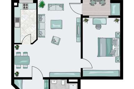 Wohnung Düsseldorf Stadtbezirk 7 - 2 Zimmer, 59 m&sup2;, 220.000&euro; | Angebot:23720101