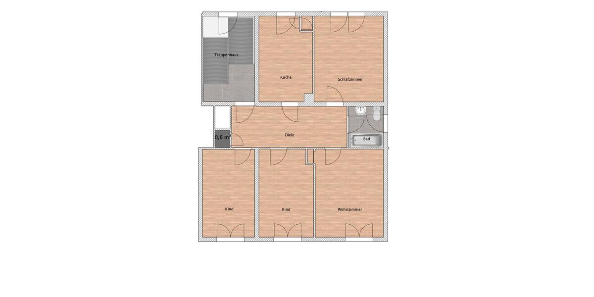 Etagenwohnung Gelsenkirchen Ückendorf - 4 Zimmer, 75 m&sup2;, 590&euro; | Angebot:26415633