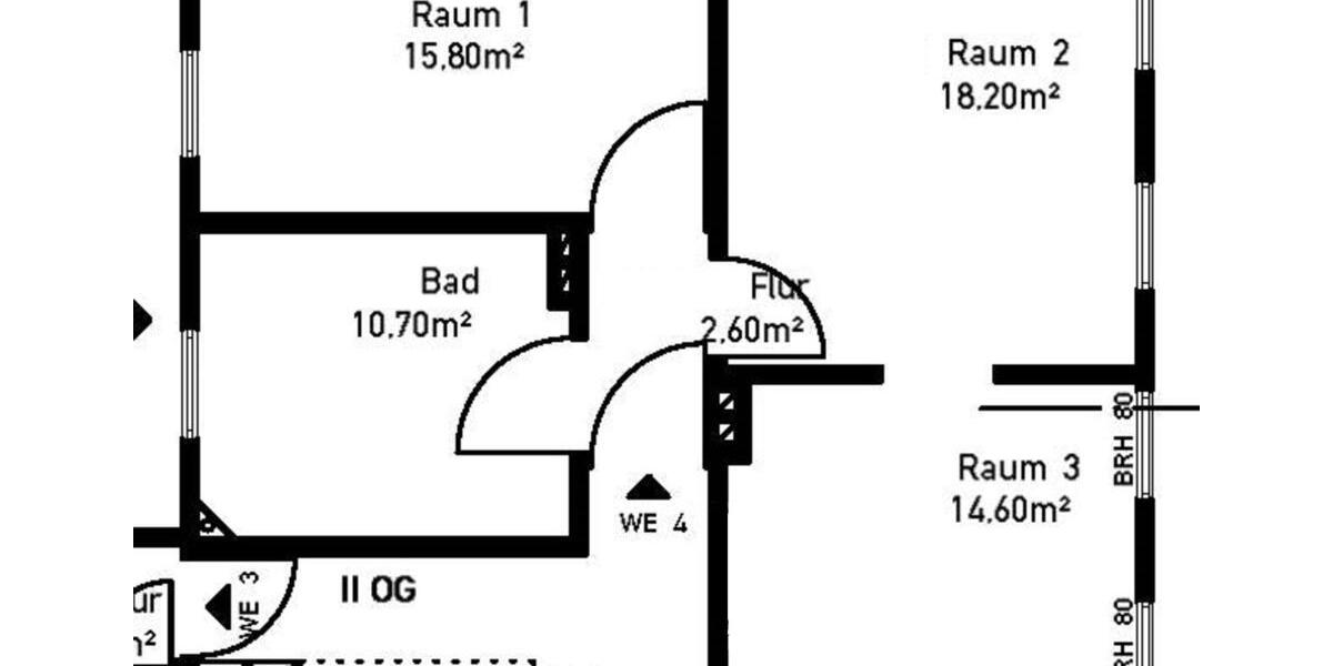 Etagenwohnung Remscheid Gemarkung Bergisch Born - 2 Zimmer, 62 m&sup2;, 550&euro; | Angebot:25656539