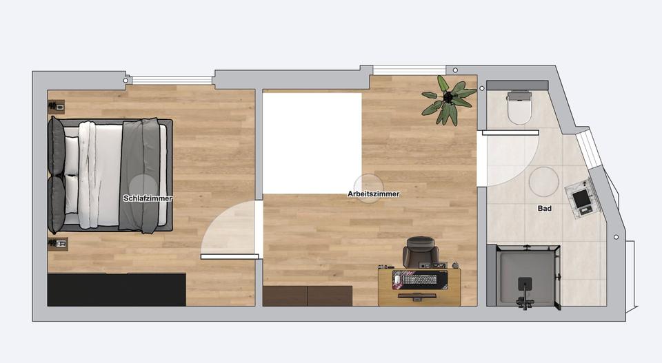 Maisonettenwohnung Wuppertal Barmen - 2.5 Zimmer, 65 m&sup2;, 156.000&euro; | Angebot:24979107