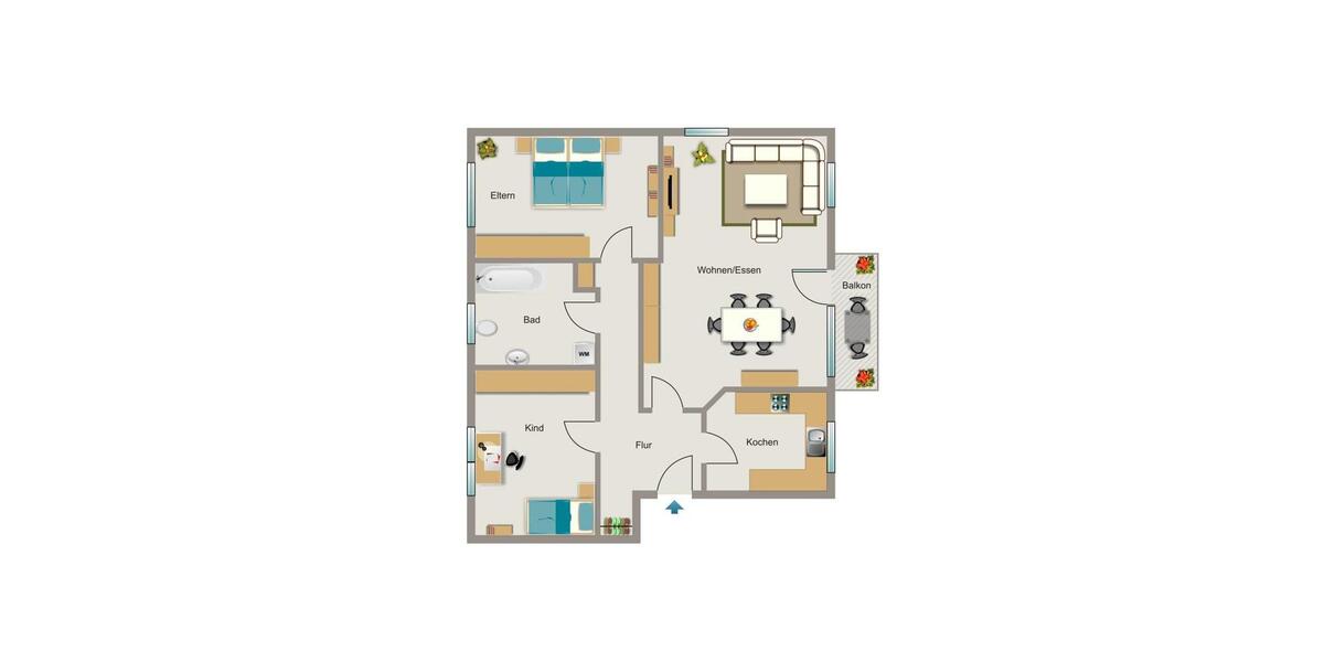 Erdgeschoßwohnung Witten Herbede - 3.5 Zimmer, 76 m&sup2;, 462&euro; | Angebot:25877323