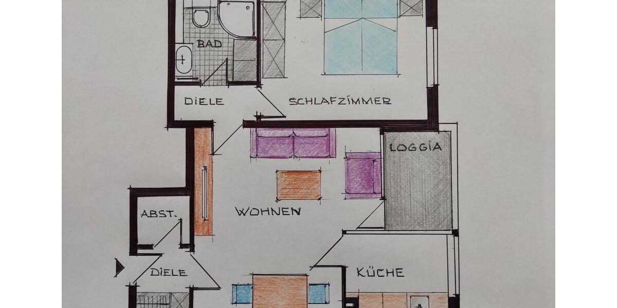 Etagenwohnung Velbert Langenberg - 2 Zimmer, 63 m&sup2;, 115.000&euro; | Angebot:25980342