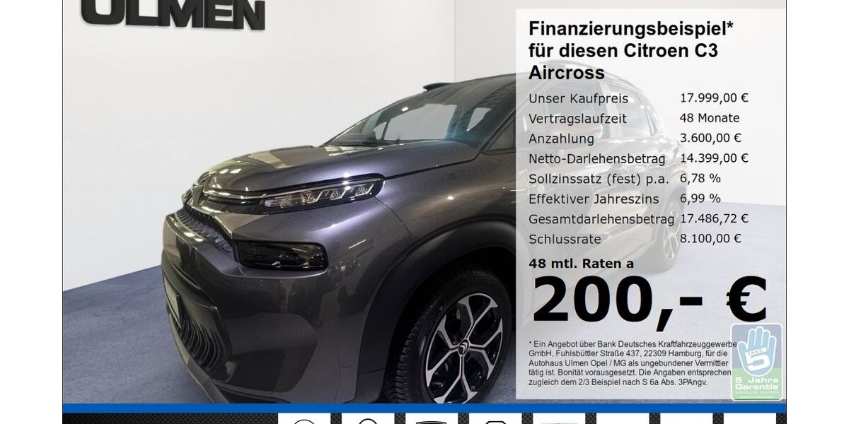Citroen C3 Aircross 19.735 km 17.999 &euro; Düsseldorf 40231