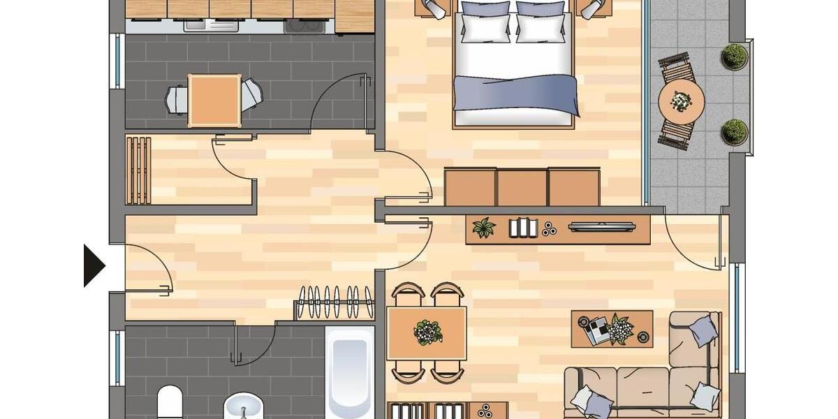 Etagenwohnung Velbert Velbert-Mitte - 2 Zimmer, 67 m&sup2;, 479&euro; | Angebot:26018124