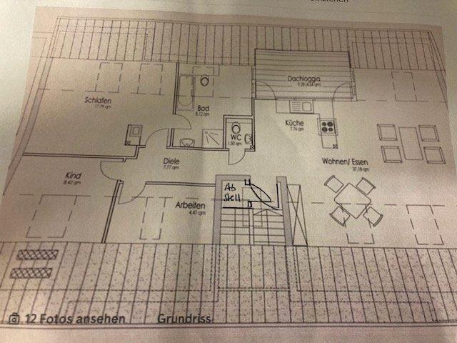 Dachgeschoßwohnung Ratingen - 4 Zimmer, 110 m&sup2;, 1.200&euro; | Angebot:25992722