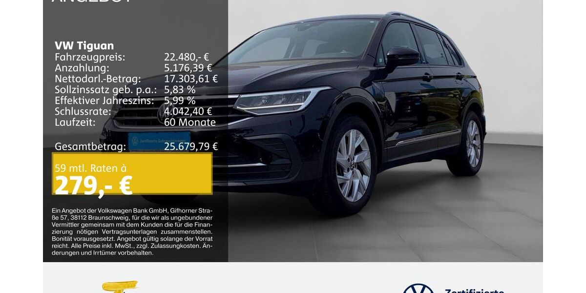 VW Tiguan 80.036 km 22.480 &euro; Herne 44653