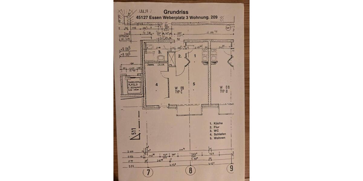 Etagenwohnung Essen Stadtkern - 2 Zimmer, 38 m&sup2;, 480&euro; | Angebot:26013850